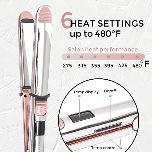Titanium Ionic 2-in-1 Flat Iron, Fast Heating, Dual Voltage, Pink