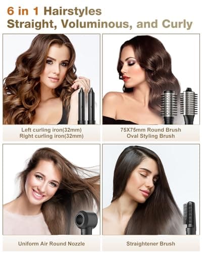 7MAGIC Ionic Hair Dryer & Styler, Silver, 1200 Watts