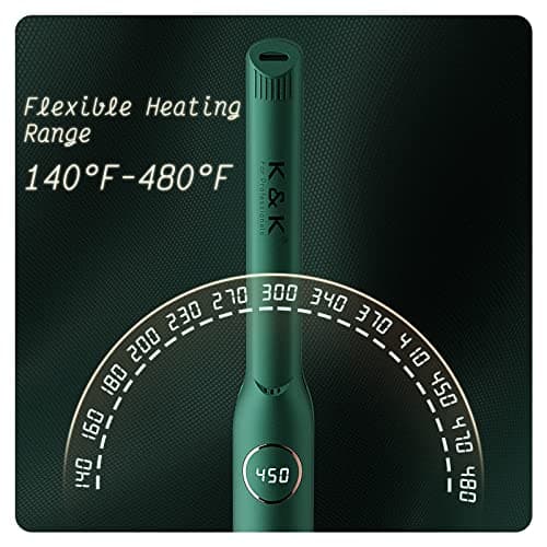Mini Ionic Tourmaline Ceramic 0.5 inch Swivel Hair Straightener (Green)