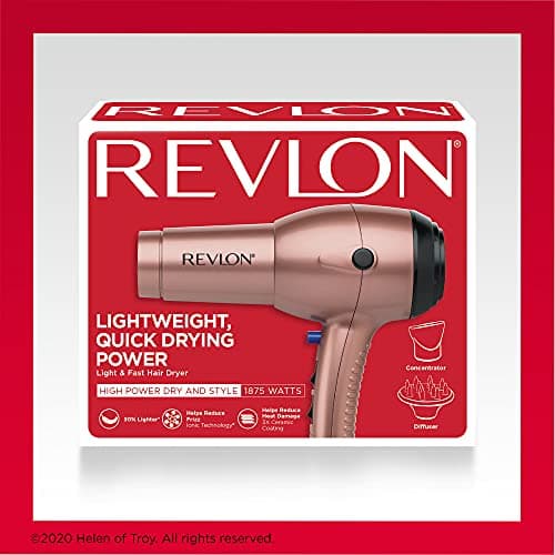 REVLON Light & Fast Hair Dryer | 1875W Easy Stunning Blowouts