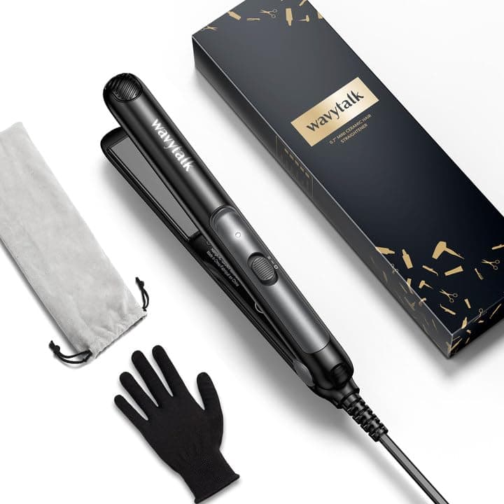 Wavytalk Mini 0.7 Inch Ceramic Hair Straightener for Short Hair and Travel