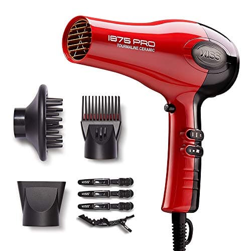 Kiss 1875 Watt Ceramic Hair Dryer with Detangler Combs