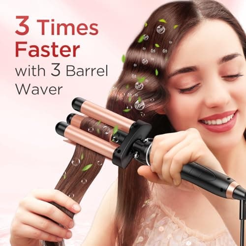 5-in-1 Curling Iron Set with Thermal Brush & 3 Barrel Irons (0.35" - 1.25")