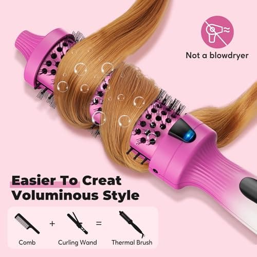 1.5-Inch Ceramic Ionic Thermal Brush for Full-Bodied Volume & Natural Curls