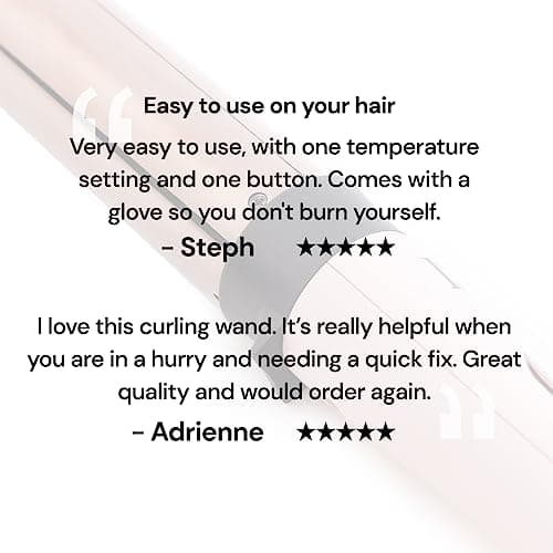 L'ANGE HAIR Blush 1.25" Titanium Curling Wand | Best for Relaxed Curls & Beach Waves