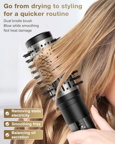 7MAGIC Ionic Hair Dryer & Styler, Silver, 1200 Watts