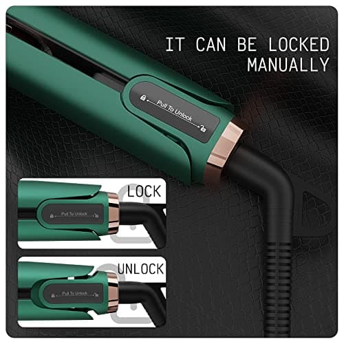 Mini Ionic Tourmaline Ceramic 0.5 inch Swivel Hair Straightener (Green)