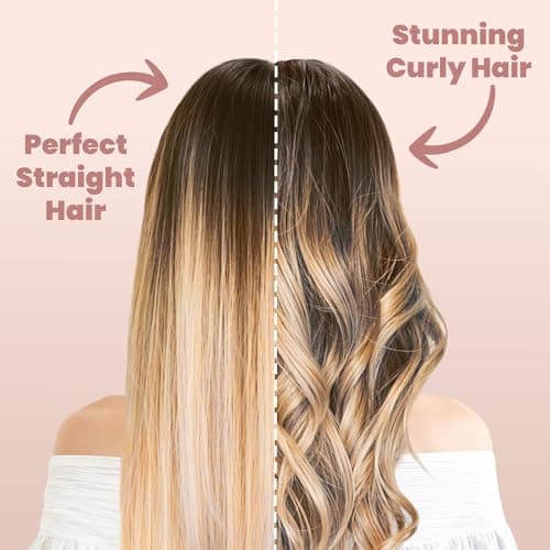 Visofo Rose-Gold Wavy Thermal Brush, 1.5" Heated Curling Iron, Fast Heating, Voluminous Curls
