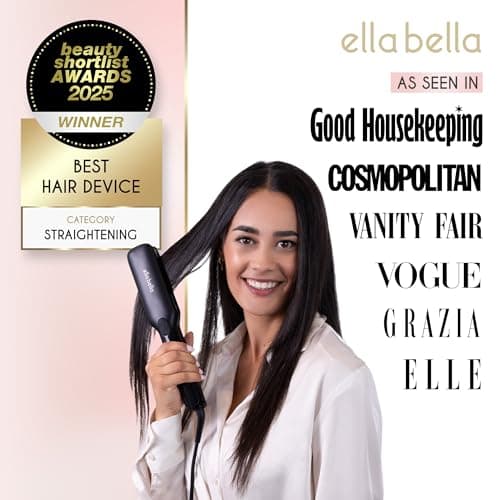 ELLA BELLA Titanium Flat Iron with Infrared • Professional Digital Temperature Control
