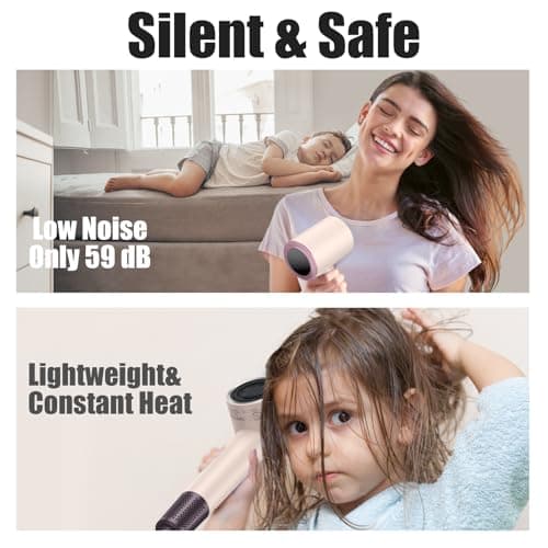 Slopehill Hair Dryer - 110,000 RPM Fast & Quiet Home & Travel Hair Care