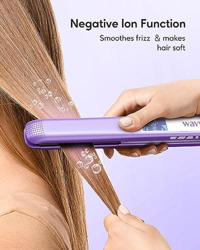 Wavytalk Ionic Hair Blow Dryer with Diffuser (Purple Lavender) + 1 Inch Negative Ion Flat Iron Hair Straightener (Purple)

Refined Title: Wavytalk Ionic Hair Blow Dryer with Diffuser (Purple Lavender) + Negative Ion Hair Straightener (Purple)
