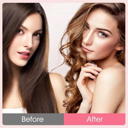 5-in-1 Curling Iron Set for Long Hair with 4 Barrels, Heat Protector Glove & Clips