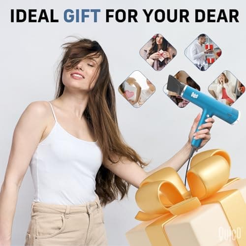QUICO Hair Blow Dryer for Women, 1875W Quiet 7X Faster Dryer with Diffuser