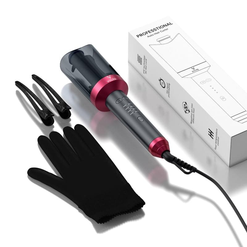 Automatic 1" Hair Curler, Fast Heating & Safe Anti-Scald, 4 Temp Settings for Styling Grey Hair