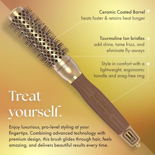 Professional Olivia Garden NanoThermic Ceramic Round Hair Brush - Normal to Thick Hair