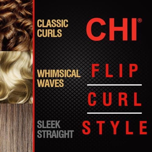 CHI Original Digital Ceramic Hair Straightener, 1", Even Heat, Shine, Piano Black