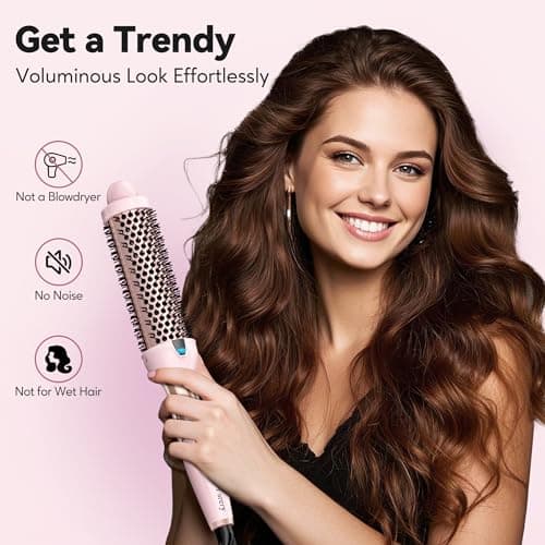 Ceramic Curling Wand for Big Bouncy Curls, Dual Voltage, 1.5" Barrel, Adjustable Temps, Non-Blowing Heat