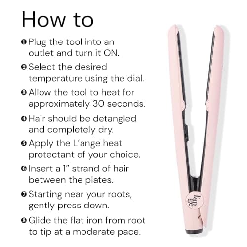 L'ANGE HAIR Blush 1-Pass Ceramic Flat Iron | Fast Heating & Moisture Locking Straightener | Best Professional Hair Iron