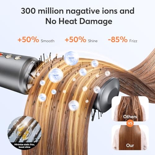 5 in 1 Hair Styler - Curl, Volumize, Straighten, Frizz-Free, 300 Million Ions, Multi Styler Gift for Women