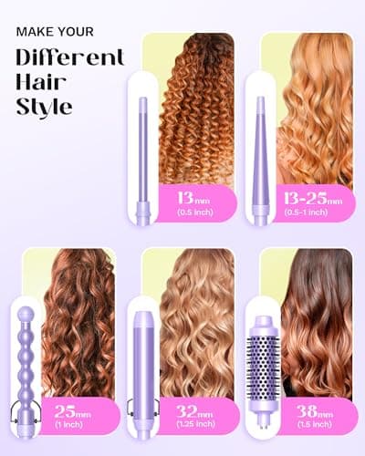 WavyTalk 5-in-1 Curling Iron & Ionic Hair Straightener Brush