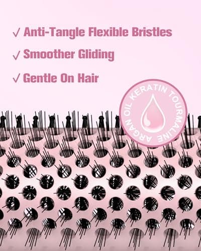 PRO 3-in-1 Thermal Brush Set - Rose Pink | Fast Heating, Effortless Curls