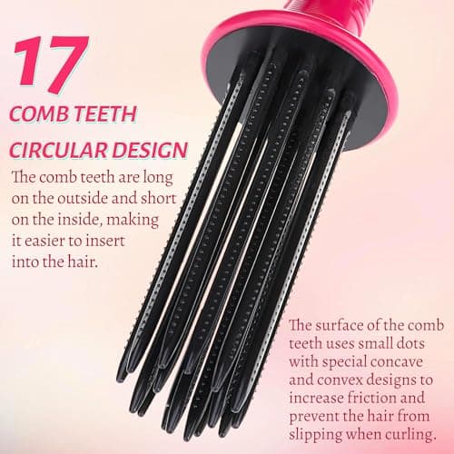 Voluminous Curls Hair Styling Tool - Curling Brush & Lift Comb