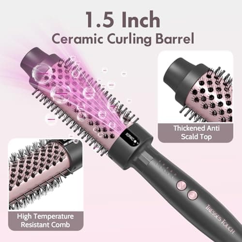 Rose Gold 1.5 Inch Ceramic Ionic Hair Curling Iron with 5 Temp Settings