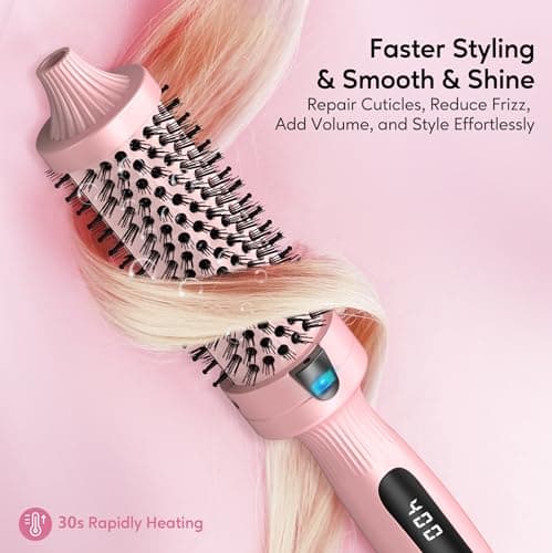 Terviiix 1.5 Inch Ceramic Tourmaline Curling Iron Ionic Hot Brush 9 TempDual Voltage