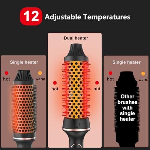 Ionic Ceramic Thermal Round Brush 1.25 Inch, 12 Heat Settings
