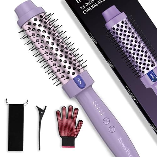 1.5 Inch Ceramic Ionic Curling Iron with 5 Temp Settings, Purple