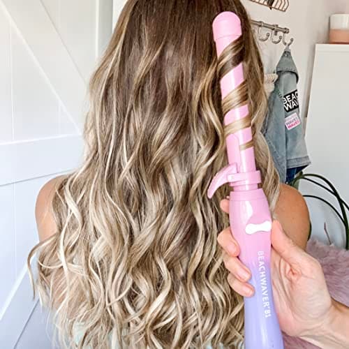 Beachwaver B1 1 Inch Ceramic Curling Iron - Easy-to-Use Spinning Wand