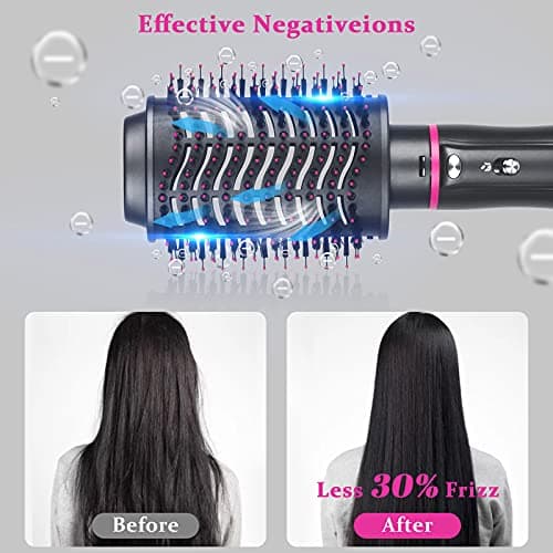 Professional Ceramic Coating Hair Dryer Brush with Negative Ion for Styling