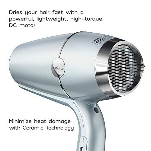 INFINITIPRO BY CONAIR SmoothWrap Hair Dryer | Minimize Frizz, Maximize Volume & Body | Plasma & Ceramic Tech | Mint
