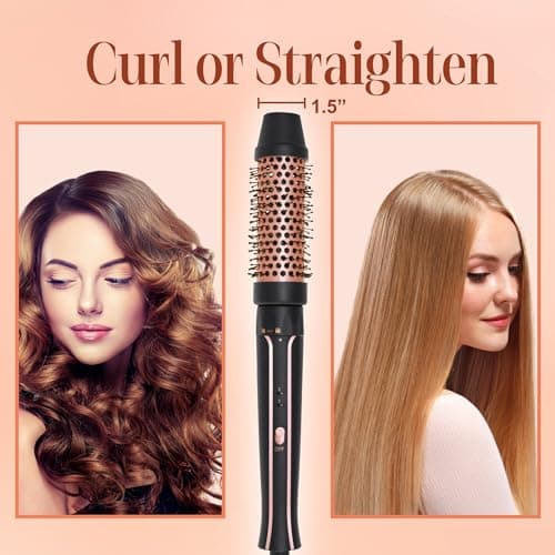 Asani 1.5" Heated Round Brush for Curls & Volume - Dual Voltage (120-240V)