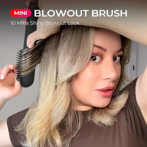 TYMO Ionic Mini Straightening Brush - 200M Negative Ions, Lightweight for Travel