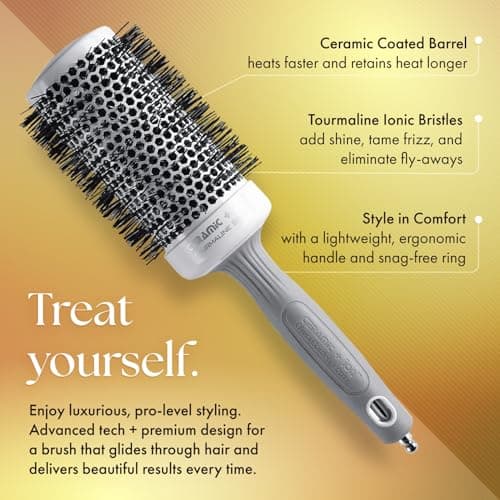Olivia Garden Round Thermal Hair Brush for Normal to Thick Hair