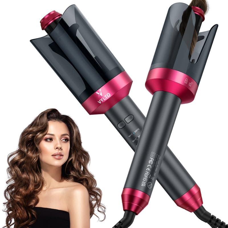Automatic 1" Hair Curler, Fast Heating & Safe Anti-Scald, 4 Temp Settings for Styling Grey Hair