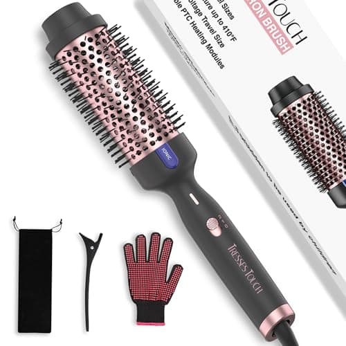 Rose Gold 1.77 Inch Thermal Round Hair Curling Iron with 2 Temp Settings