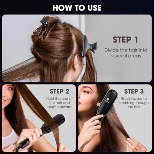 MiroPure Plasma Ceramic Hair Straightener with 16 Temp Settings, LED Display, Black