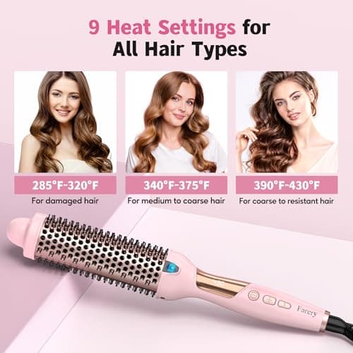 Ceramic Curling Wand for Big Bouncy Curls, Dual Voltage, 1.5" Barrel, Adjustable Temps, Non-Blowing Heat