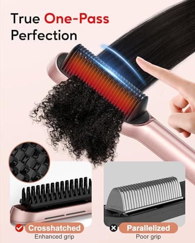 Terviiix Frizz Buster Ionic Hair Straightener - 450°F in 20S, 13 Heat Settings, Dual Voltage