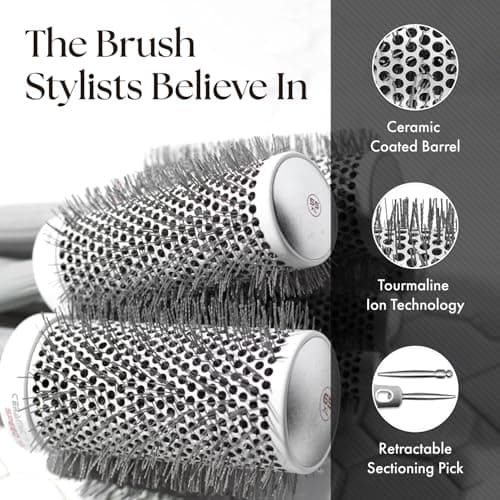 Olivia Garden Ceramic Ion Speed XL Round Thermal Hair Brush - Professional Blowout for Normal to Thick Hair