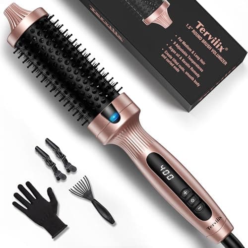Terviiix 1.25 inch Ceramic Tourmaline Ionic Heated Curling Iron Volumizer