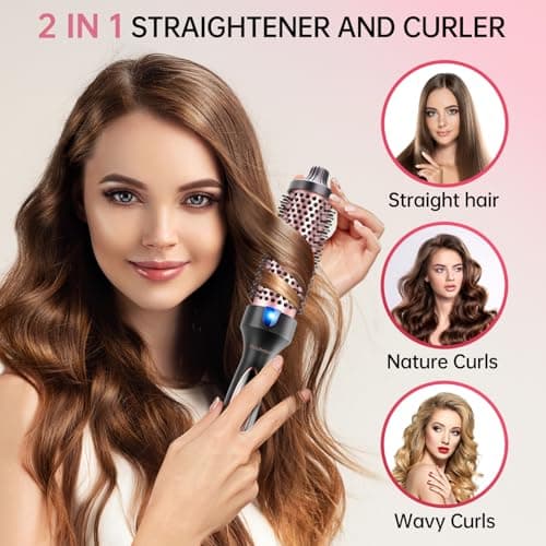 Betahouse 1.5 Inch Lonic Heated Curling Iron for Volumized Blowout, 5 Heat Settings