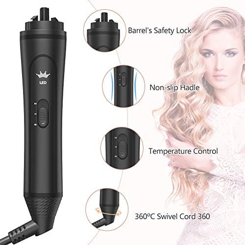 Professional 6-in-1 Curling Iron with 6 Barrels & 2 Heat Settings