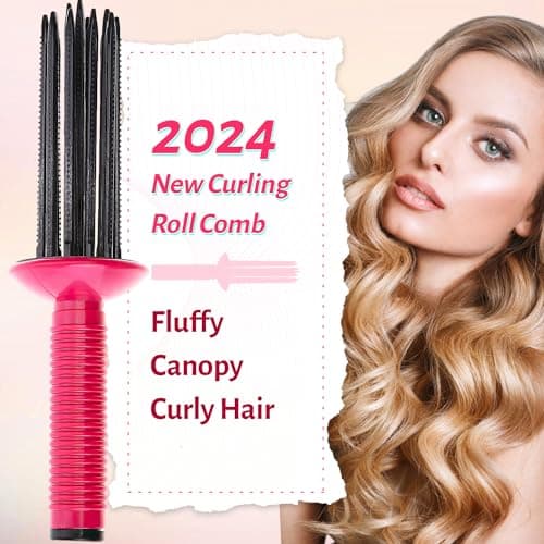 Voluminous Curls Hair Styling Tool - Curling Brush & Lift Comb
