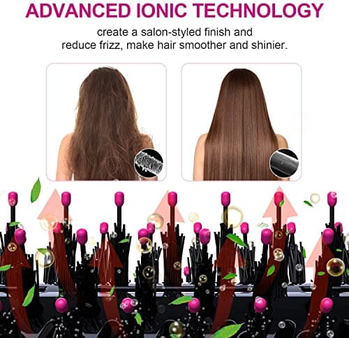 Professional Black Pink Hair Dryer Brush, 4 in 1 Styler Volumizer