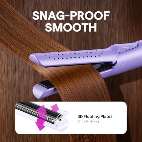Wavytalk Airflow Styler 360° Cool Air Curling Iron, Anti-Scald, 1 Inch, Reduces Damage, Purple