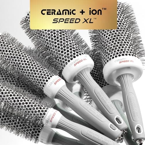 Olivia Garden Ceramic Ion Speed XL Round Thermal Hair Brush - Professional Blowout for Normal to Thick Hair