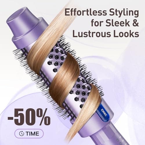 1.5 Inch Ceramic Ionic Curling Iron with 5 Temp Settings, Purple